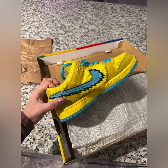 Grateful Dead Dunks Yellow Men’s size 6. 100% authentic - Picture 8 of 11